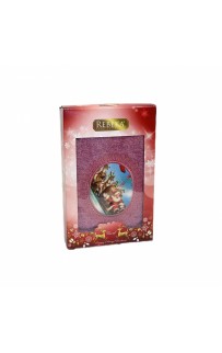 Полотенце Rebeka" Новый год" махра 50*90 1шт HS 1710 v2 murdum/фиолетовый