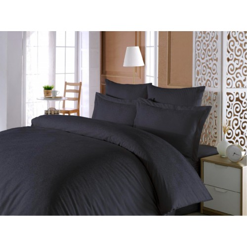 Постельное белье Karven жаккард евро Sarmasik Antrasit