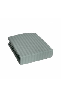 Простынь Карвен Stripe Satin на резинке+наволочки 180*200 +33см/ 50*70(2)+5см сатин mint/ментоловый (Акция)