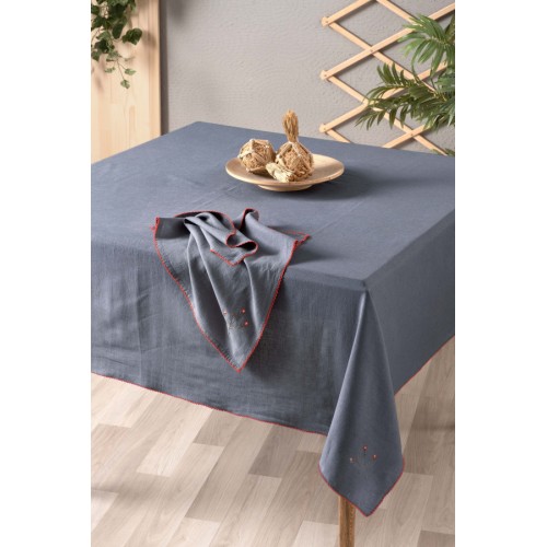 Скатерть SAREV 150*240 лён М 826 SOLEN v 1/Gri