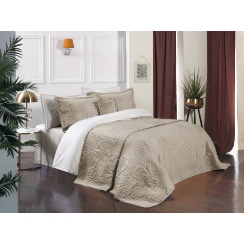 Комплект LUхURY SAREV (покрывало +2 наволочки+подушка)евро 4 пр. CLARA v5/Bej