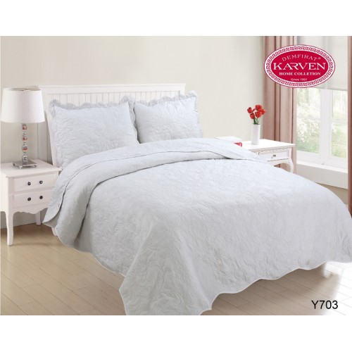Покрывало "Карвен" стеганое евро (225*245/50*70 (2)) Y 703 (Акция)