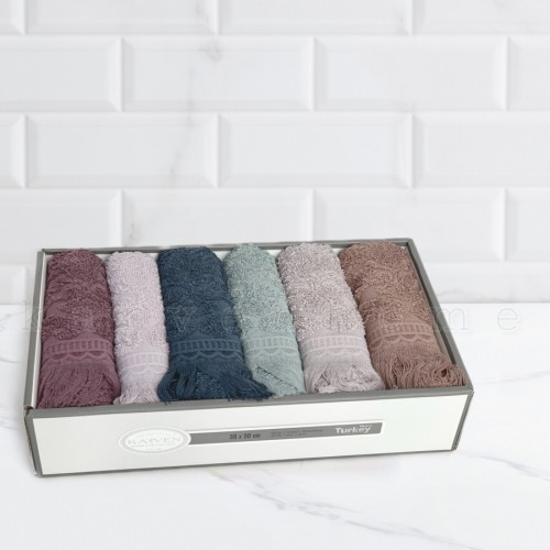 Набор полотенец кухонный Карвен "VASE" 30*50 6шт. махра, penye в коробке НМ 724