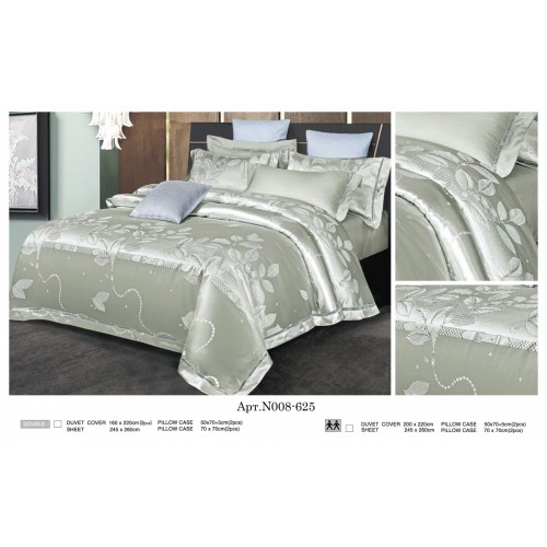 Постельное белье "Карвен" (жаккард с оборкой) евро (625)(6пр.) (Акция)