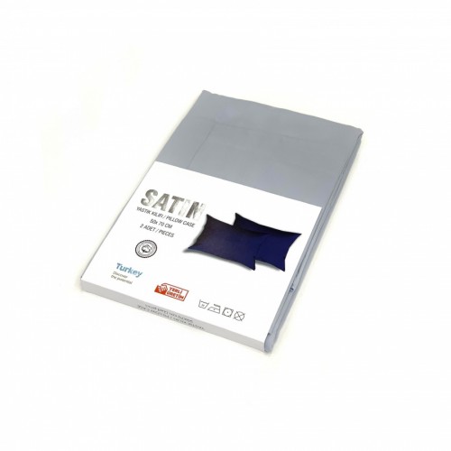 Наволочки Karven сатин 50*70 (+5см) 2 шт E 019 голубой