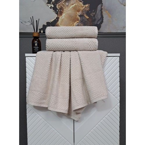 К-т полотенец Gabriel (крем) 70х140см(1),50х90см(1) KAZANOV.A.