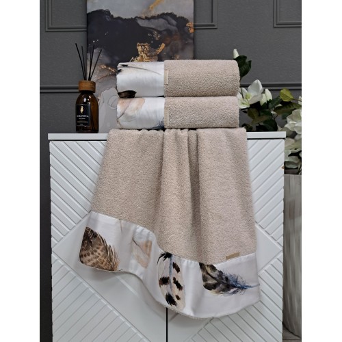 Полотенце Adora Роуч (дымчатый беж) 50х90см KAZANOV.A.