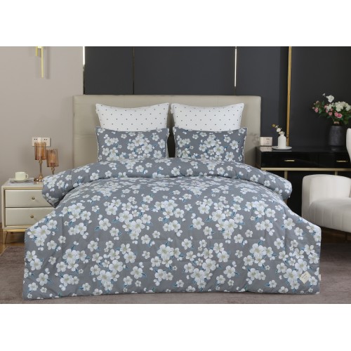 Зара (графит жемчуг) Cotton комплект Полуторный KAZANOV.A.