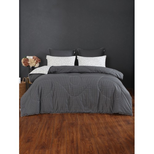 Прима (жемчуг графит) Cotton комплект Полуторный KAZANOV.A.