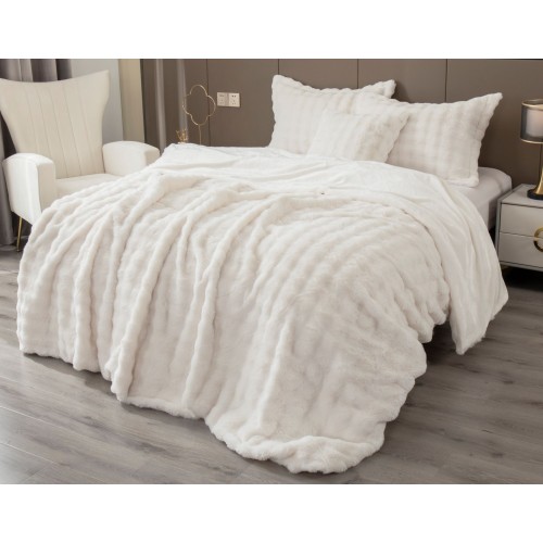 Покрывало декоративное Shinshilla buffy (молоко) 220х240 KAZANOV.A