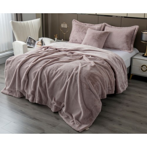 Покрывало декоративное Rabbit (пудра жемчуг) 160х220 KAZANOV.A