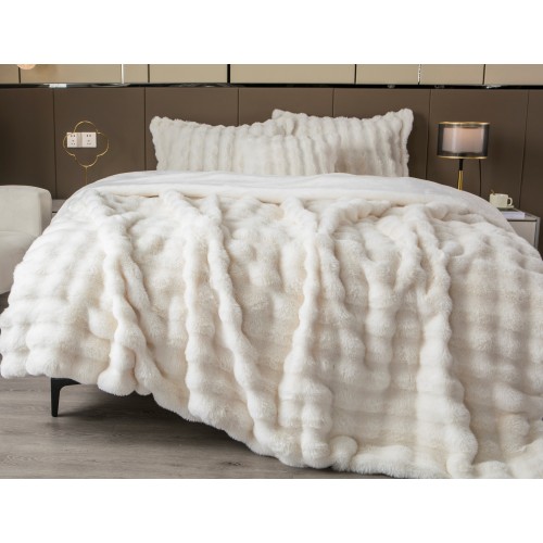 Покрывало декоративное Buffy Premium (молоко) 160x220 KAZANOV.A.