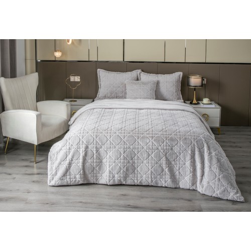 Покрывало декоративное Shinshilla Dori (бежевая платина) 220х240 KAZANOV.A