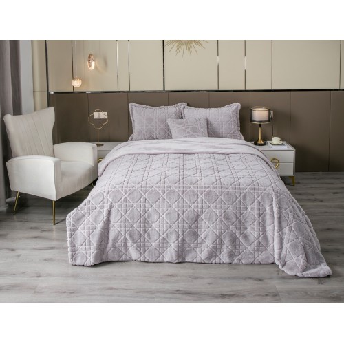 Покрывало декоративное Shinshilla Dori (лаванда платина) 220х240 KAZANOV.A