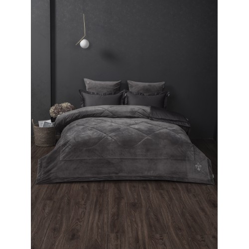 Комплект с одеялом Lindor Premium (графит) Cotton комплект Семейный KAZANOV.A