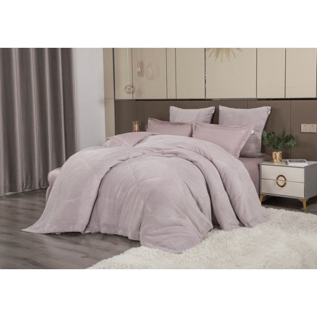 Комплект с одеялом Lindor Fluffy (лаванда платина) Egyptian Cotton KAZANOV.A. Семейный