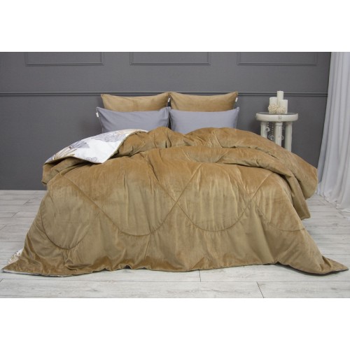 Лорен (охра графит) ABC Cotton комплект Евро KAZANOV.A.