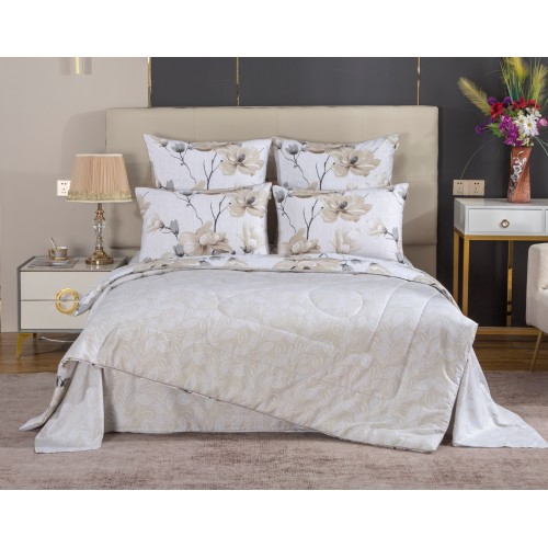 Валенсия (бежевый молоко) Print Cotton комплект Евро KAZANOV.A.