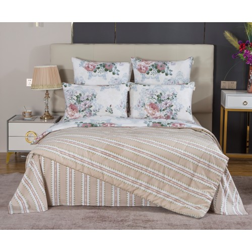 Верона (бежевый) Print Cotton комплект Евро KAZANOV.A.