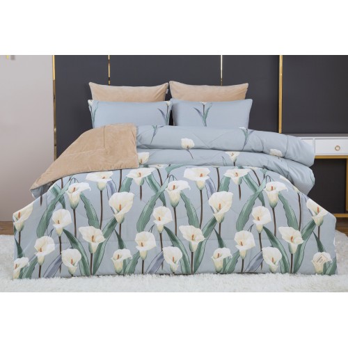 Аскари (бежевый серебро) ABC Cotton комплект Евро KAZANOV.A.