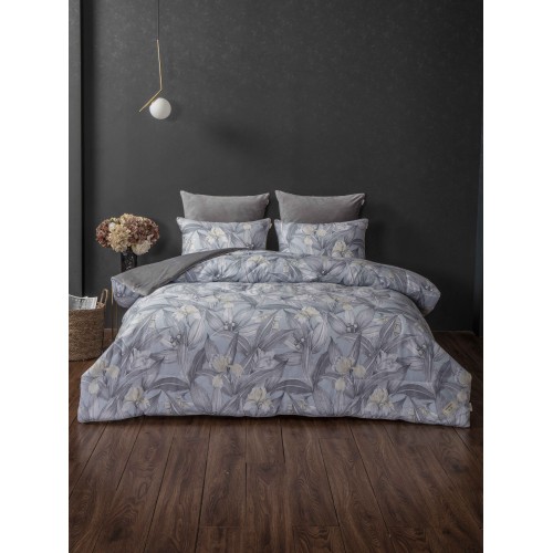 Ирисы (графит платина) ABC Cotton комплект Евро KAZANOV.A.