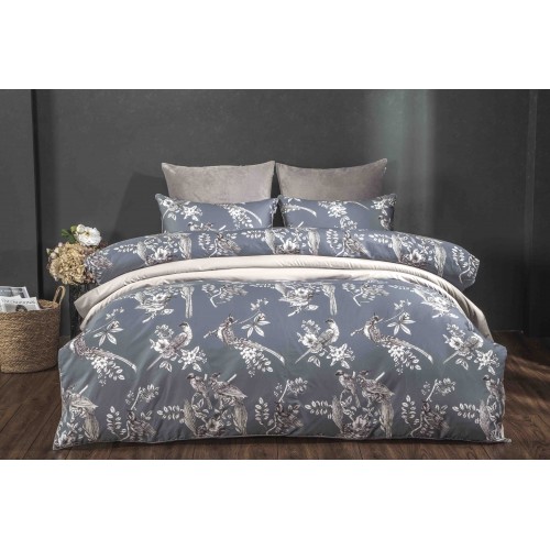 Комплект постельного белья Фазан (графит бежевая платина) Евро KAZANOV.A