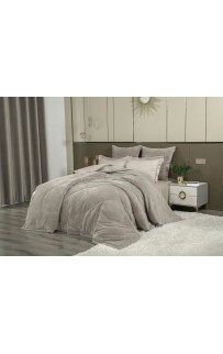 Комплект с одеялом Lindor Fluffy (серый беж) Egyptian Cotton KAZANOV.A. Евро