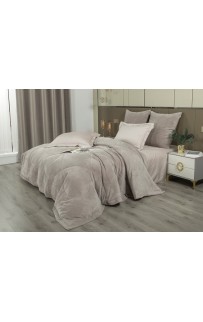 Комплект с одеялом Lindor Fluffy (серый беж) Egyptian Cotton KAZANOV.A. Евро