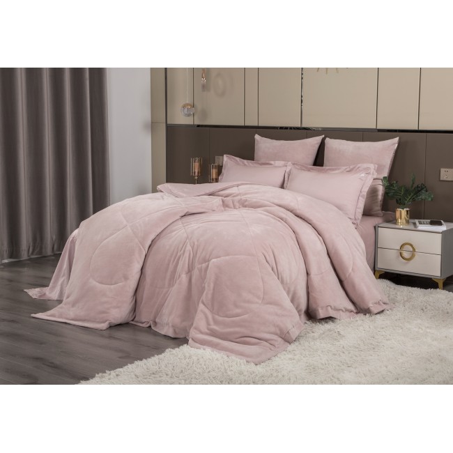 Комплект с одеялом Lindor Fluffy (лайт пудра) Egyptian Cotton KAZANOV.A. Евро