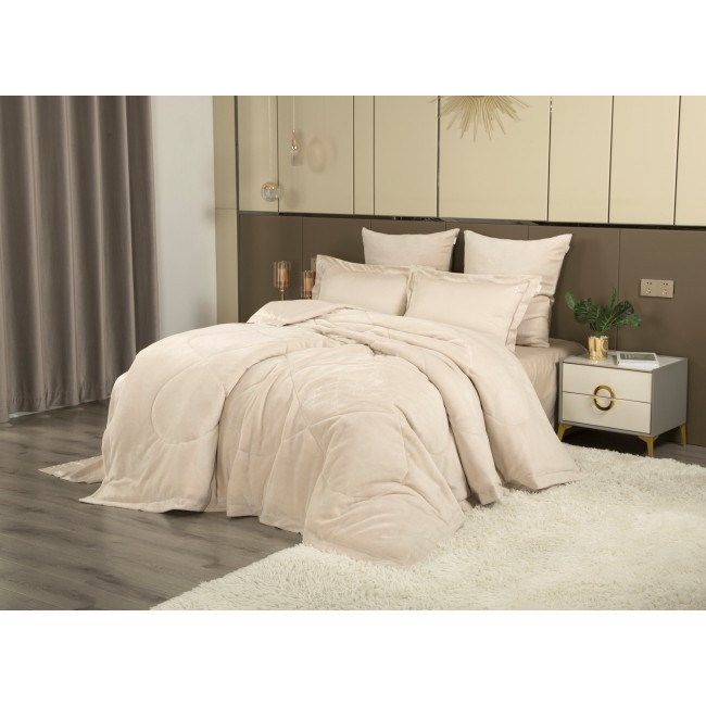 Комплект с одеялом Lindor Fluffy (крем) Egyptian Cotton KAZANOV.A. Евро
