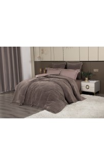Комплект с одеялом Lindor Fluffy (капучино трюфель) Egyptian Cotton KAZANOV.A. Евро
