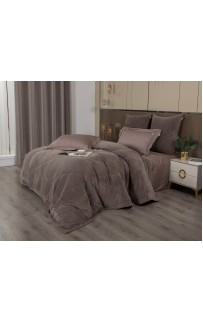 Комплект с одеялом Lindor Fluffy (капучино трюфель) Egyptian Cotton KAZANOV.A. Евро
