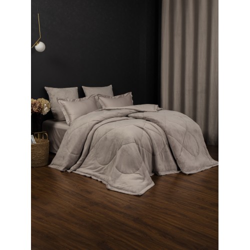 Lindor Fluffy (платина беж) Egyptian Cotton комплект Евро KAZANOV.A.