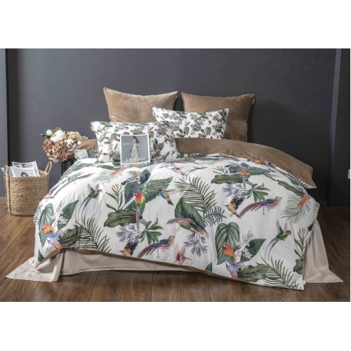 Комплект постельного белья Колибри Каллиопа (бежевый жемчуг) Евро KAZANOV.A