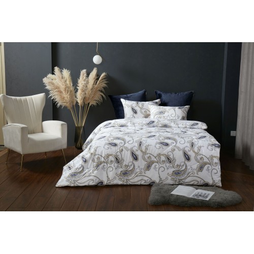 Милан (индиго жемчуг) АВС Cotton комплект Евро KAZANOV.A.