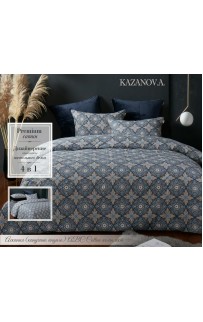 Комплект с одеялом Аскания (капучино индиго) АВС Cotton KAZANOV.A. Евро