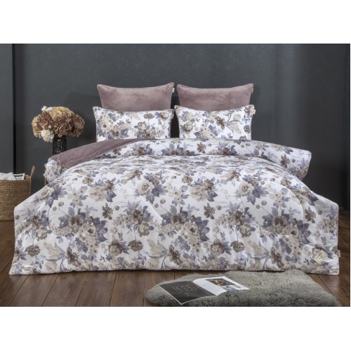 Аделина (капучино пыльная лаванда) ABC Cotton комплект Евро KAZANOV.A.