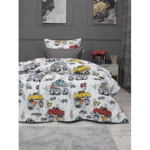 Тачки (графит жемчуг) Cotton комплект Полутороспальный KAZANOV.A.