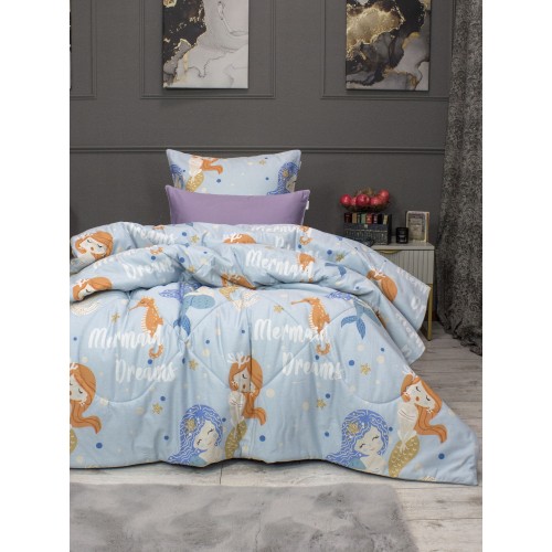 Ариэль (лазурный орхидея) Cotton комплект Полутороспальный KAZANOV.A.