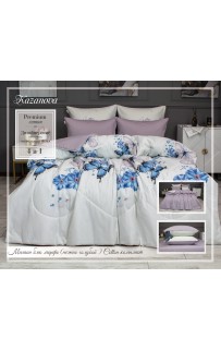 Комплект с одеялом Махаон блю морфо (нежно голубой) Cotton KAZANOV.A. Полуторный