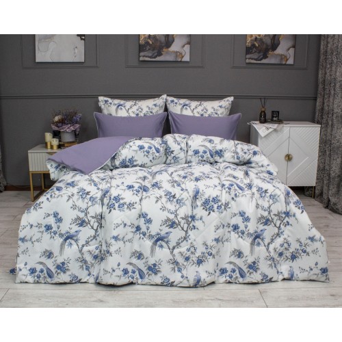 Ибис (кобальт жемчуг) Cotton комплект Евро KAZANOV.A.