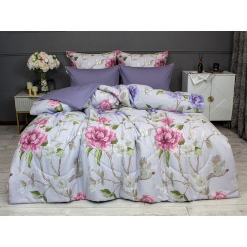 Зарина (лаванда) Cotton комплект Евро KAZANOV.A.