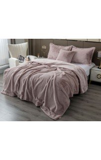 Покрывало декоративное Rabbit (пудра жемчуг) 160х220 KAZANOV.A