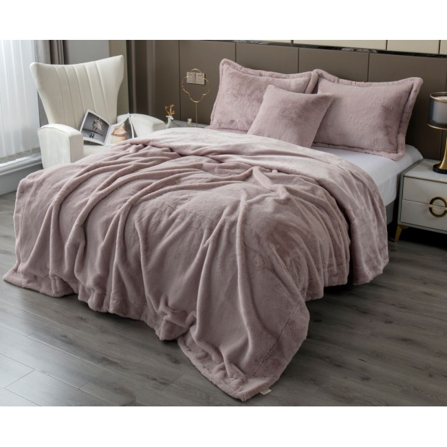 Покрывало декоративное Rabbit (пудра жемчуг) 160х220 KAZANOV.A