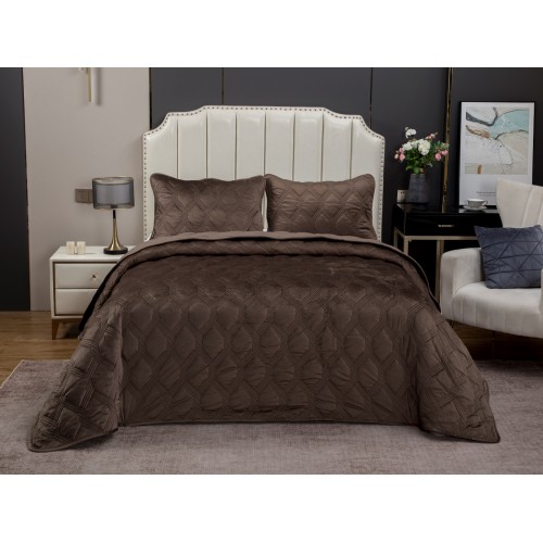 Стеганное покрывало Kendall (капучино) 240х260см (1), 50х70см (2) KAZANOV.A.