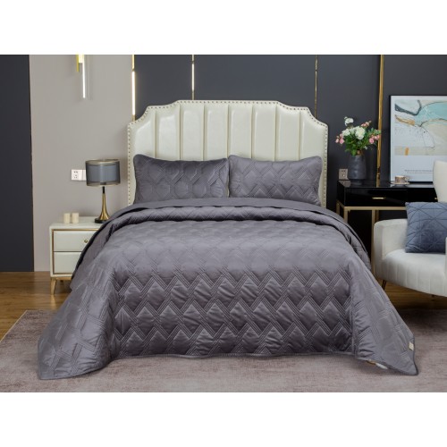 Стеганное покрывало Kendall (графит) 240х260см (1), 50х70см (2) KAZANOV.A.