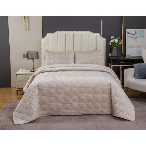 Стеганное покрывало Dori (айвори) 240х260см (1), 50х70см (2) KAZANOV.A.