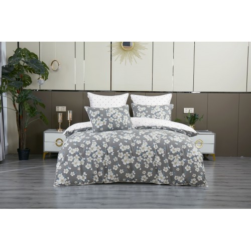 Комплект постельного белья Зара (графит жемчуг) Евро KAZANOV.A