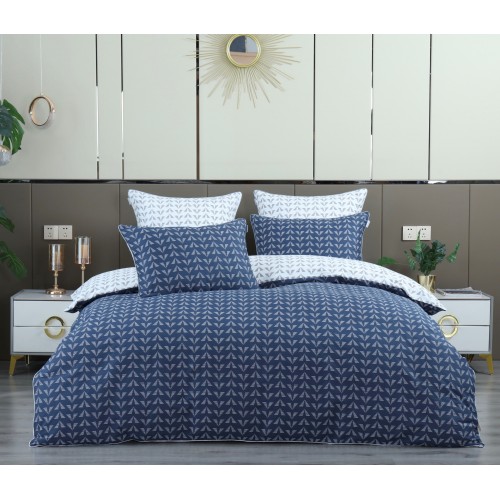 Комплект постельного белья Мерлин (индиго жемчуг) Евро KAZANOV.A