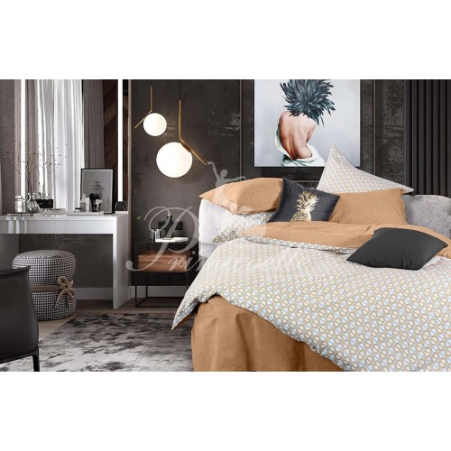 КПБ Royal-cатин Дизайн Бриар 2 сп. (наволочки 52х74) простыня на резинке